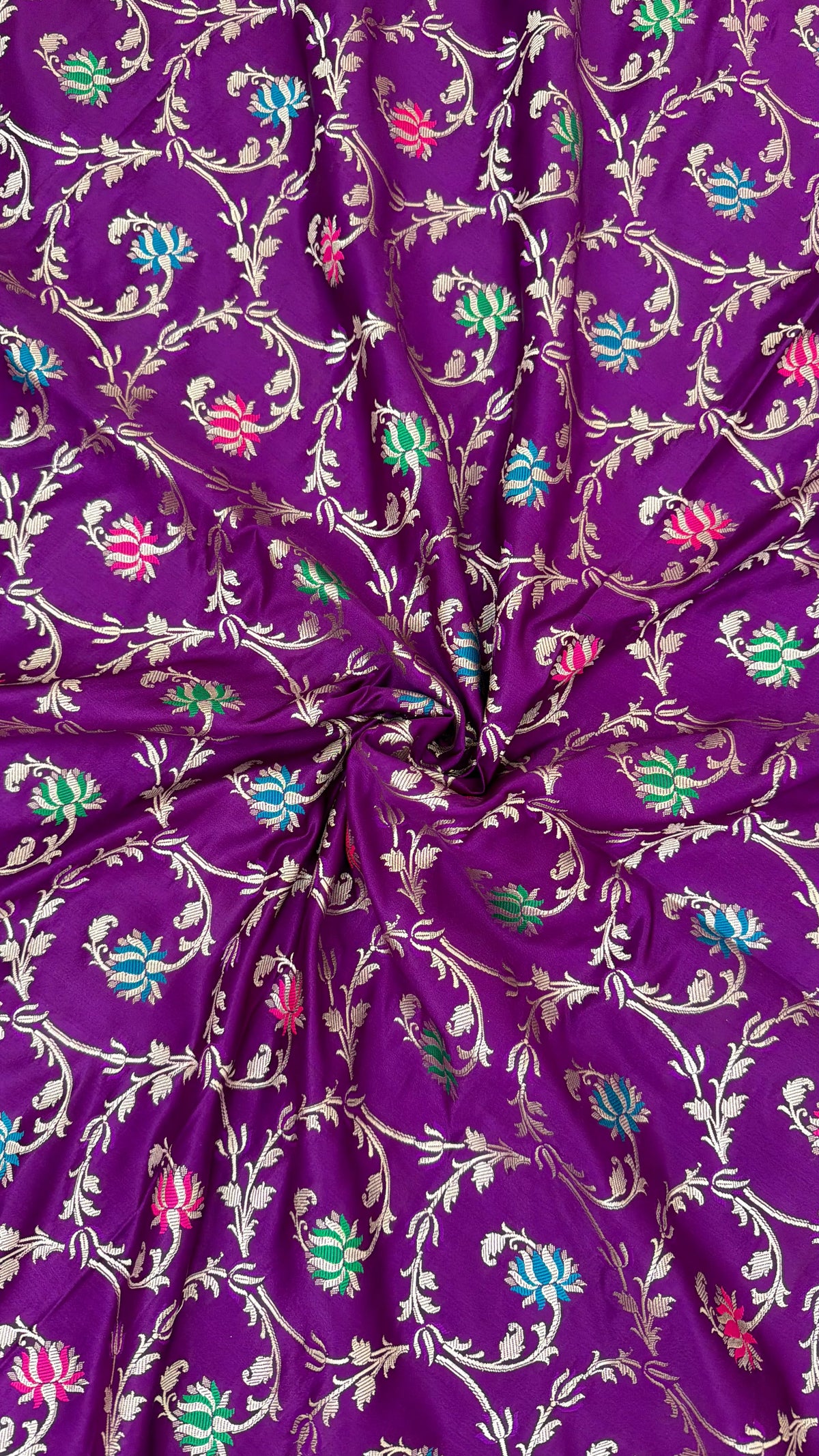 VIOLET PURPEL COLOR MASHRU SILK 3 PIECE SUIT