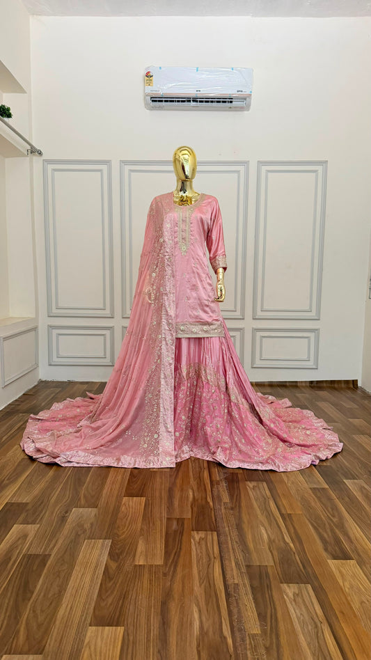 LIGHT BABY PINK FARSHI