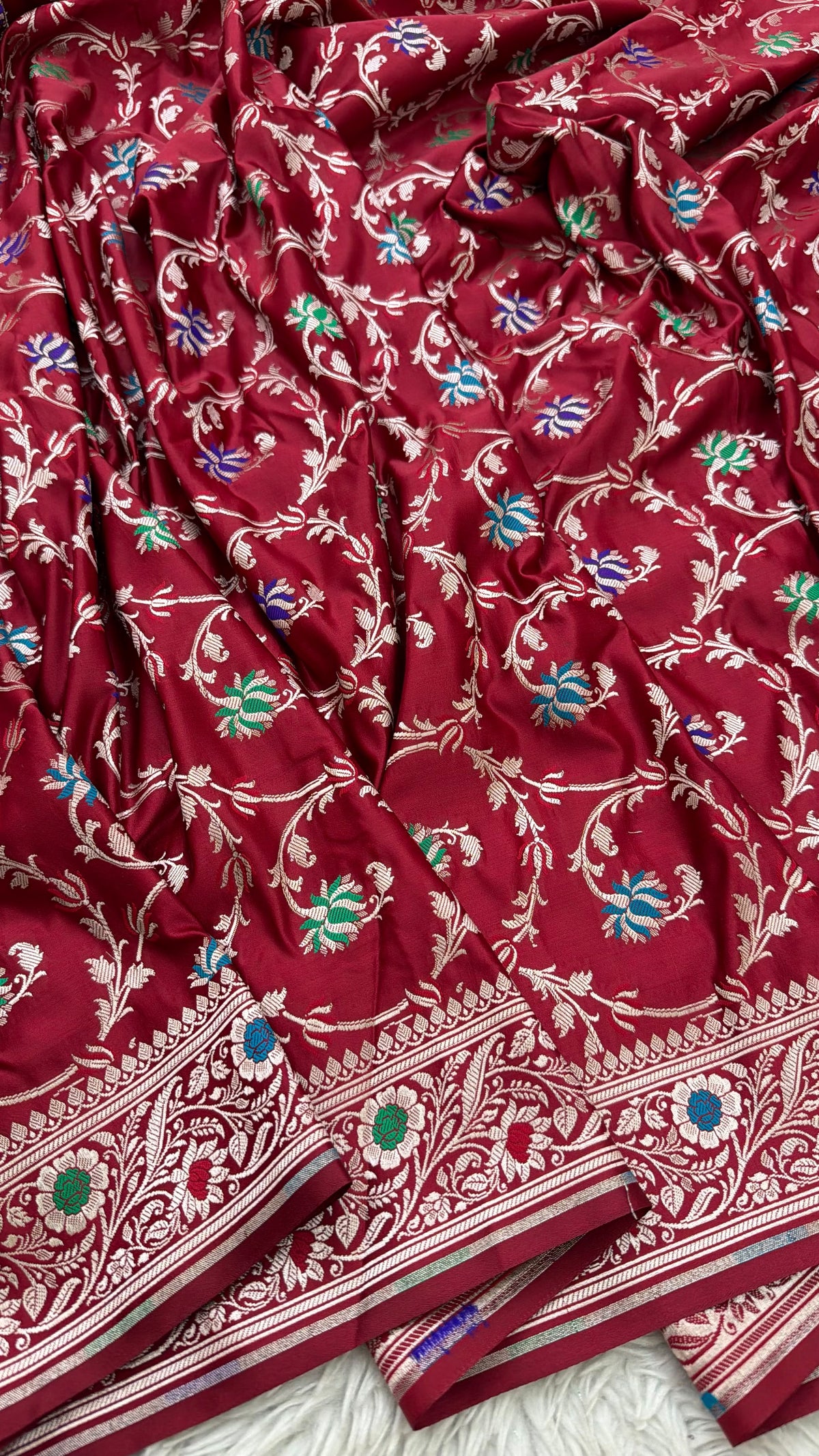 MAROON COLOR MASHRU SILK 3 PIECE SUIT