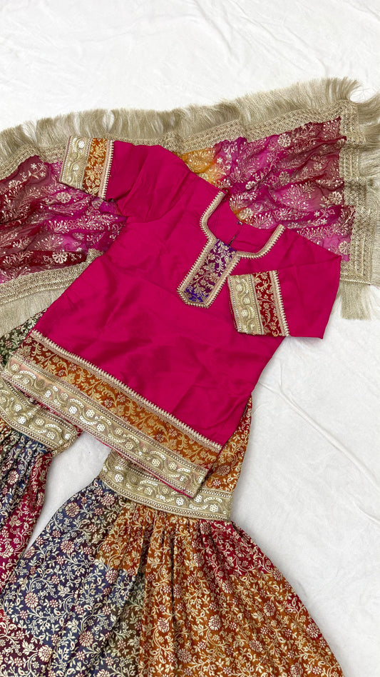 RANI TOP RAINBOW GHARARA