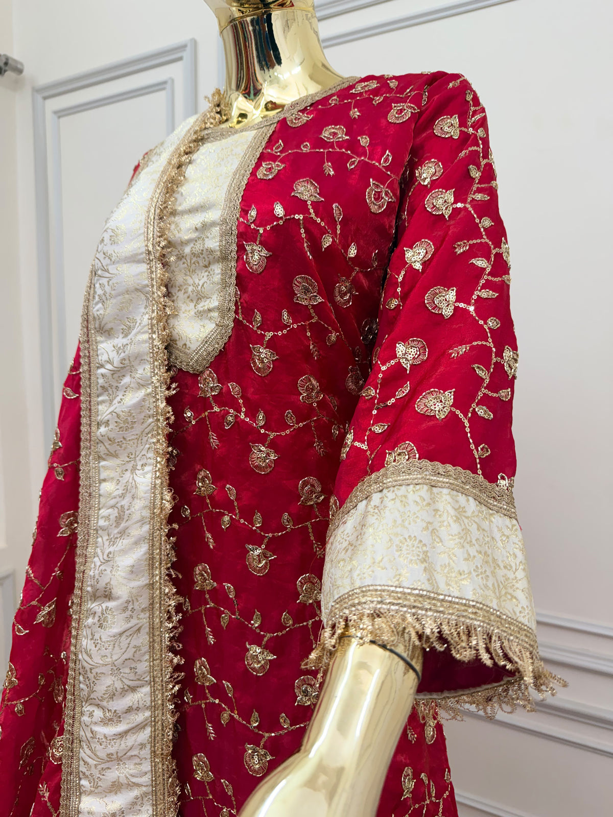 DEEP RANI PINK RAMPURI GHARARA