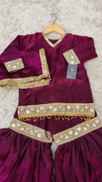 PINKISH WINE SHADE LITTLE PRINCESS GHARARA